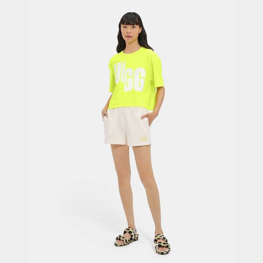 Femme UGG Collection RTW | T-shirt à logo Fionna Surligneur / Blanc