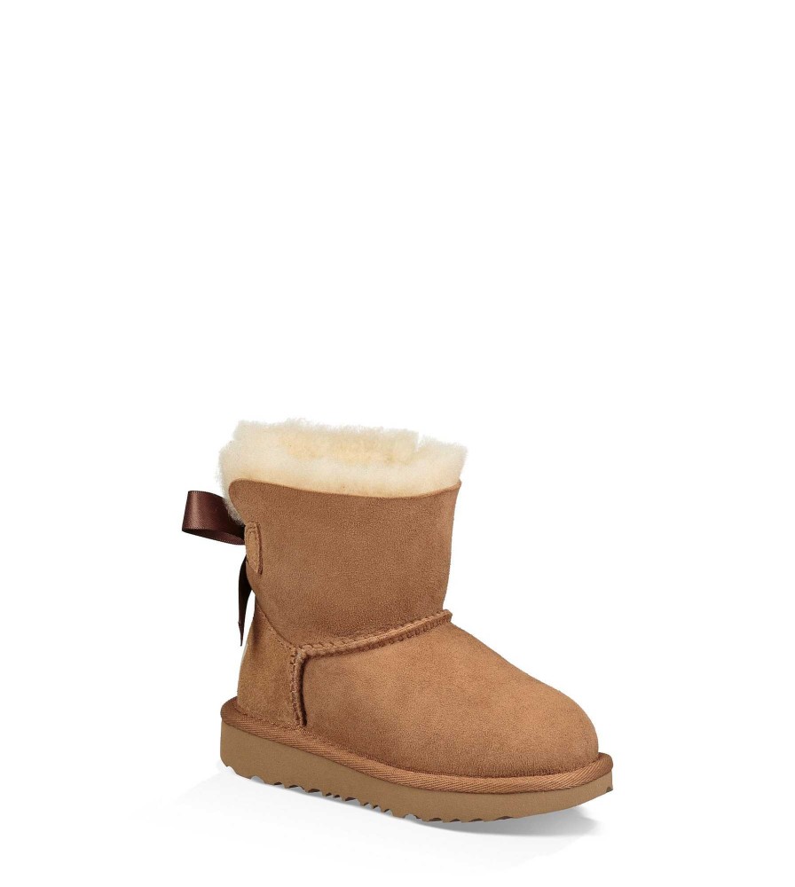 Enfants UGG Bottes | Mini Bailey Bow II, Ugg châtaigne