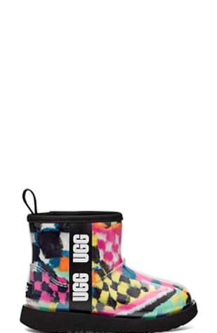 Enfant UGG Bottes | Mini chèques transparents classiques, Ugg Noir Multi