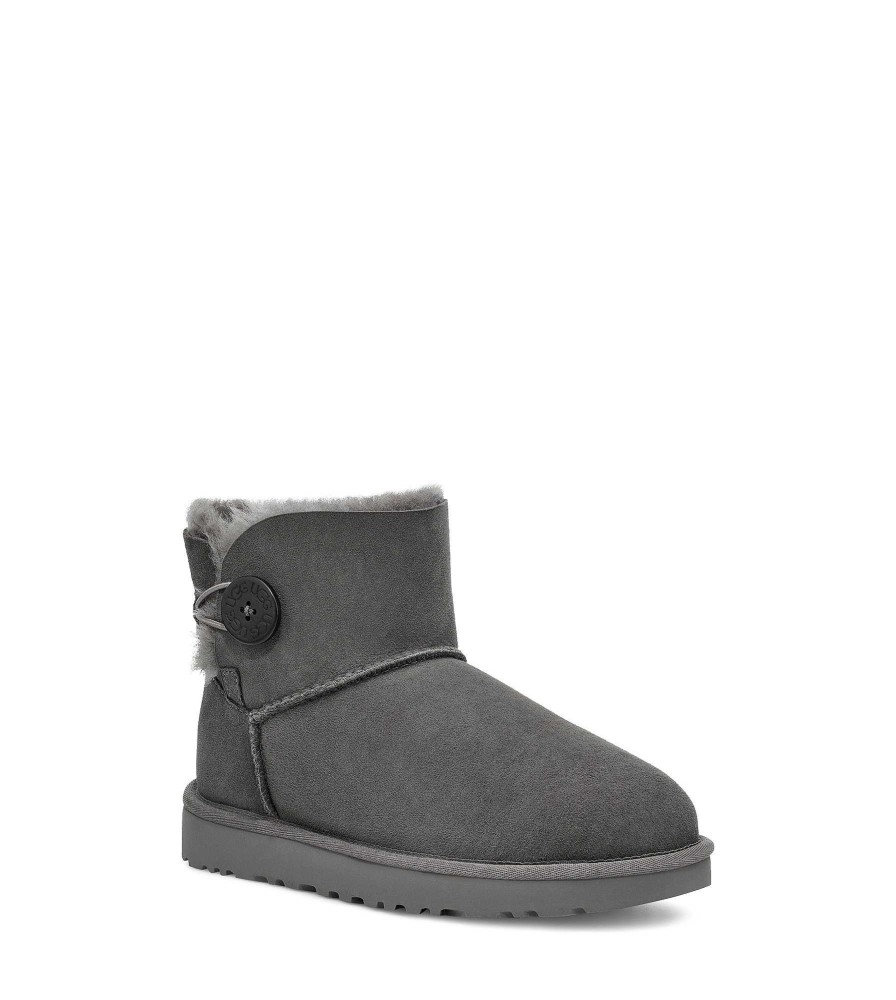 Femme UGG Bottes Classiques | Mini Bailey Bouton Ii Gris